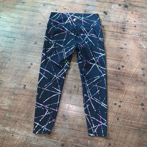 Zyia multicolored abstract black 7/8 Athleisure 8-10 leggings - Picture 4 of 4